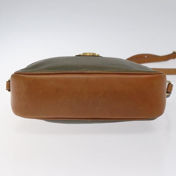 CELINE Shoulder Bag Leather Khaki Gold - Picture 9 of 12